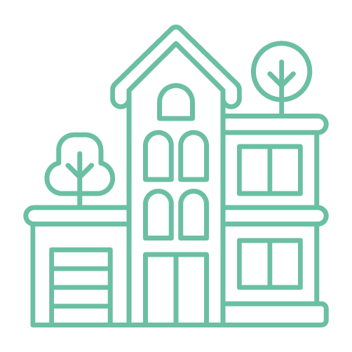 Pictogramme représentant une maison avec garage associé au diagnostic "DTGxPPPT".